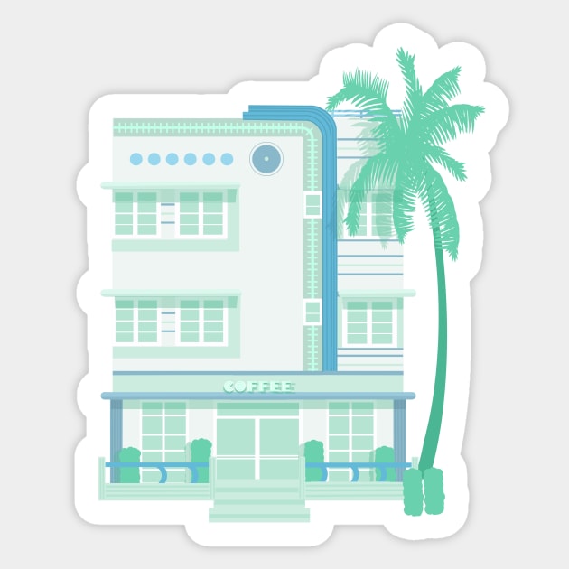 Coffee shop minimalist Sticker by jenblove